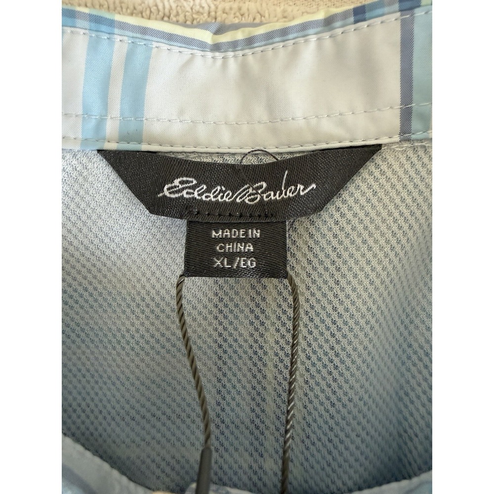 Eddie Bauerโ Women's Shirt XL Plaid Short Sleeve UPF 50 Hiking Outdoor Camping - Picture 12 of 14